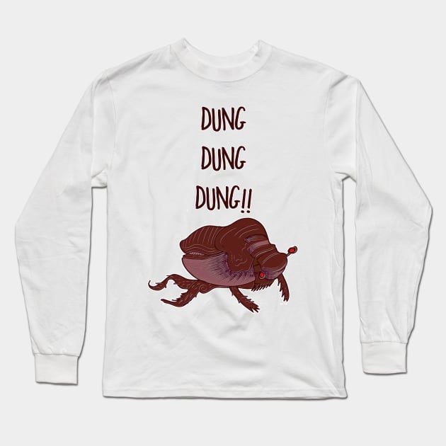 Dung Dung Dung! Long Sleeve T-Shirt by minniemorrisart